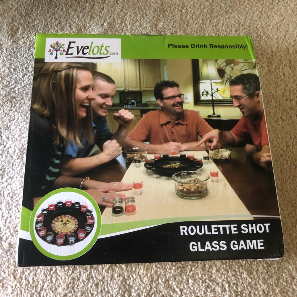 Roulette shot glass game